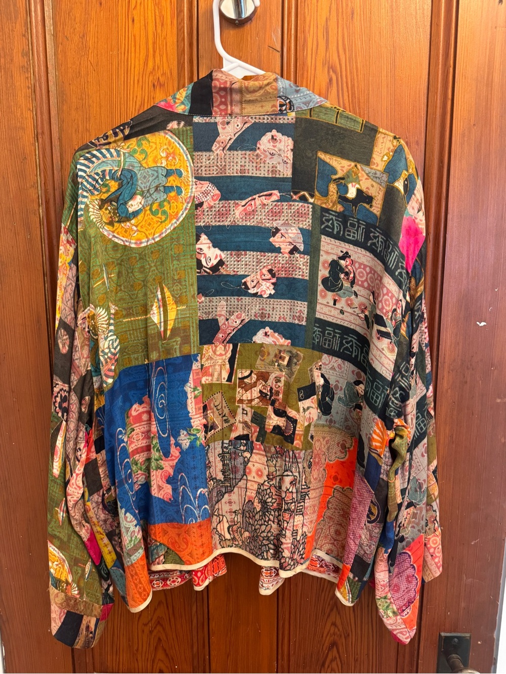 Johnny Was Multicolor Patchwork Kimono reversible Blazer - Picture 2 of 7